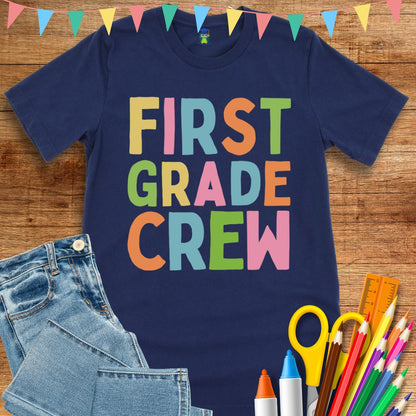 First Grade Crew Teacher T-Shirt - teachngear
