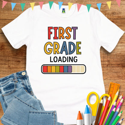 First Grade Loading Teacher T-Shirt - teachngear