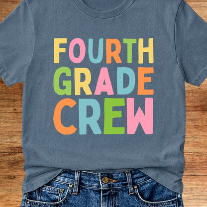 Fourth Grade Crew Teacher T-Shirt - teachngear
