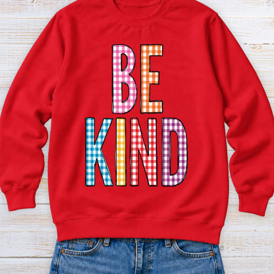 Gingham Be Kind Teacher Sweatshirt - teachngear