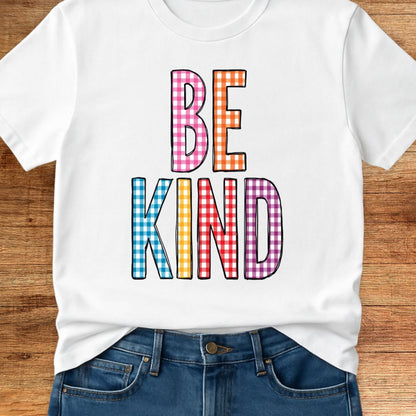 Gingham Be Kind Teacher T-Shirt - teachngear