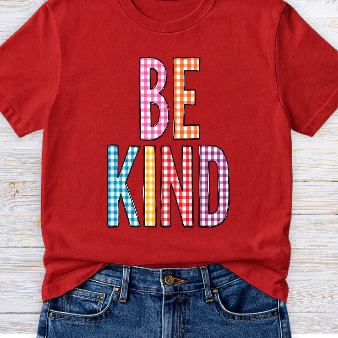 Gingham Be Kind Teacher T-Shirt - teachngear