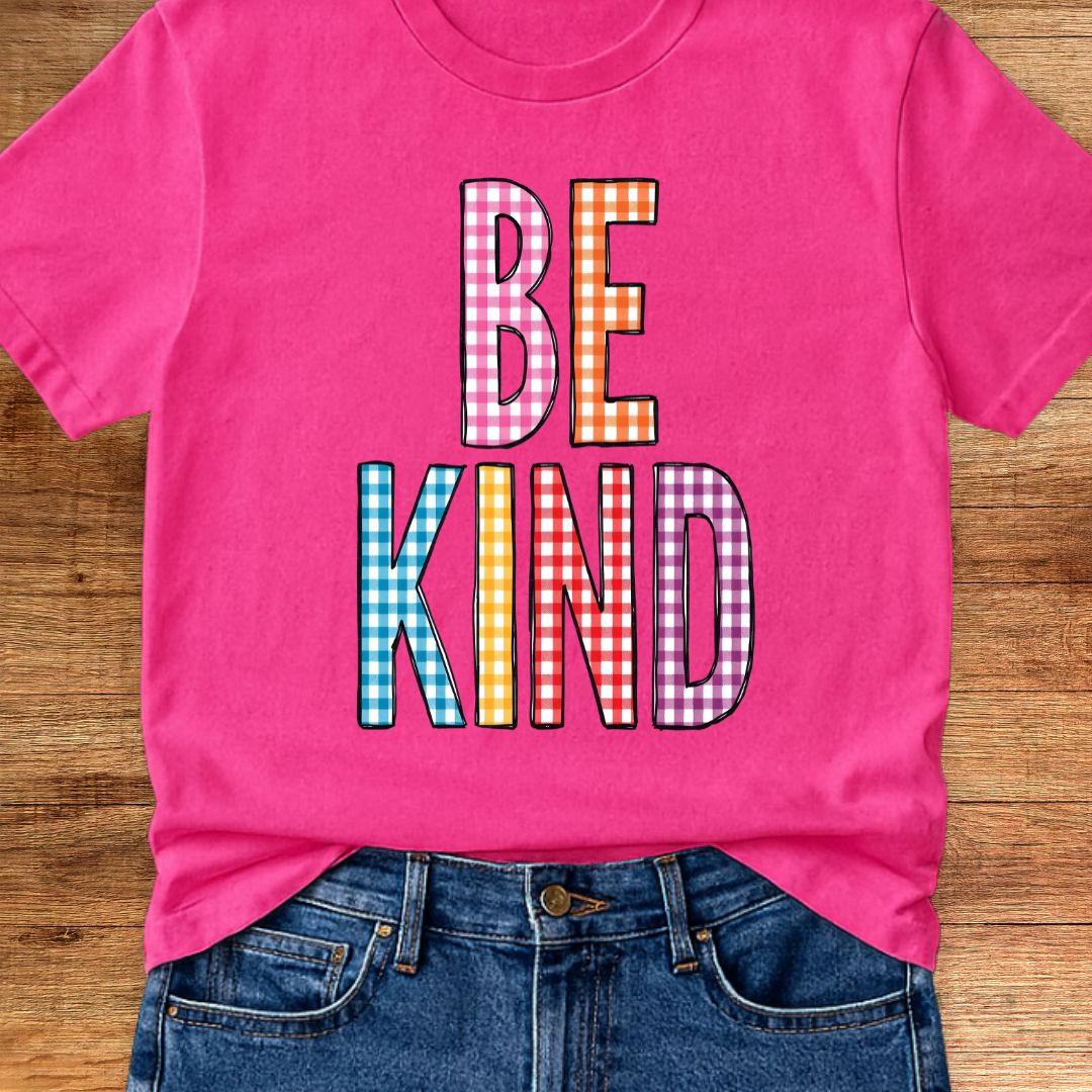 Gingham Be Kind Teacher T-Shirt - teachngear