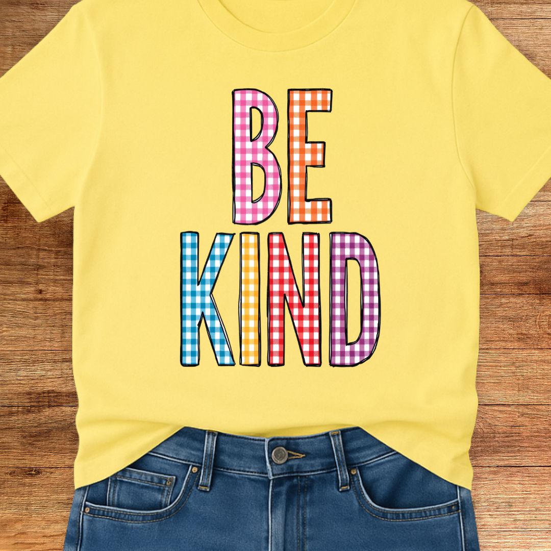Gingham Be Kind Teacher T-Shirt - teachngear
