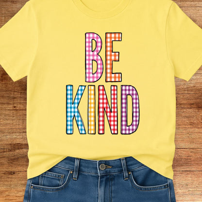Gingham Be Kind Teacher T-Shirt - teachngear