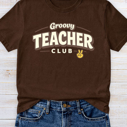 Groovy Teacher Club Teacher T-Shirt - teachngear