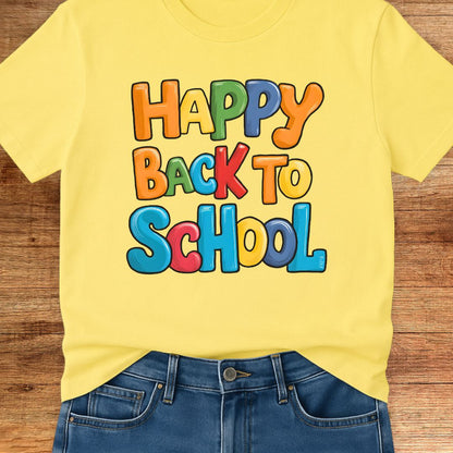 Happy Back to School Teacher T-Shirt - teachngear
