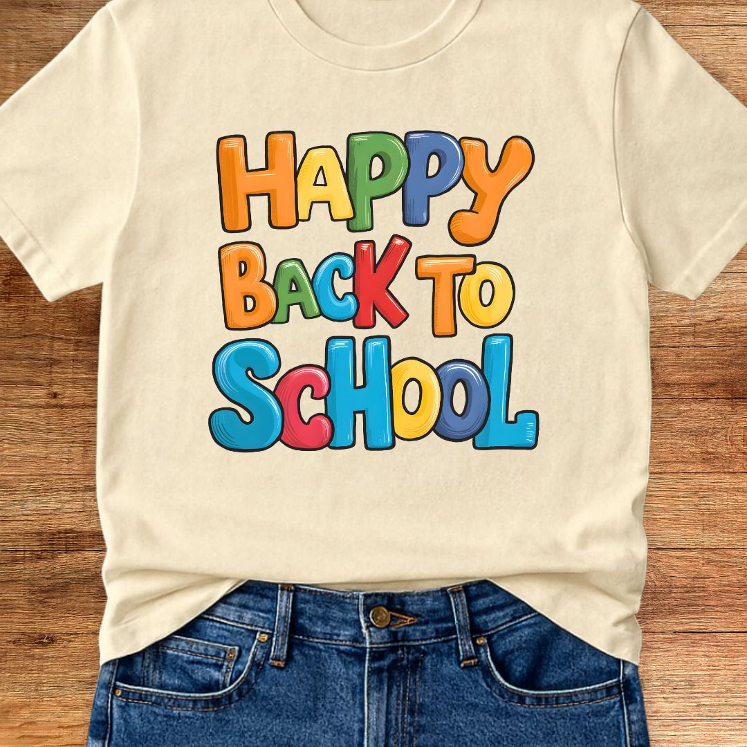 Happy Back to School Teacher T-Shirt - teachngear