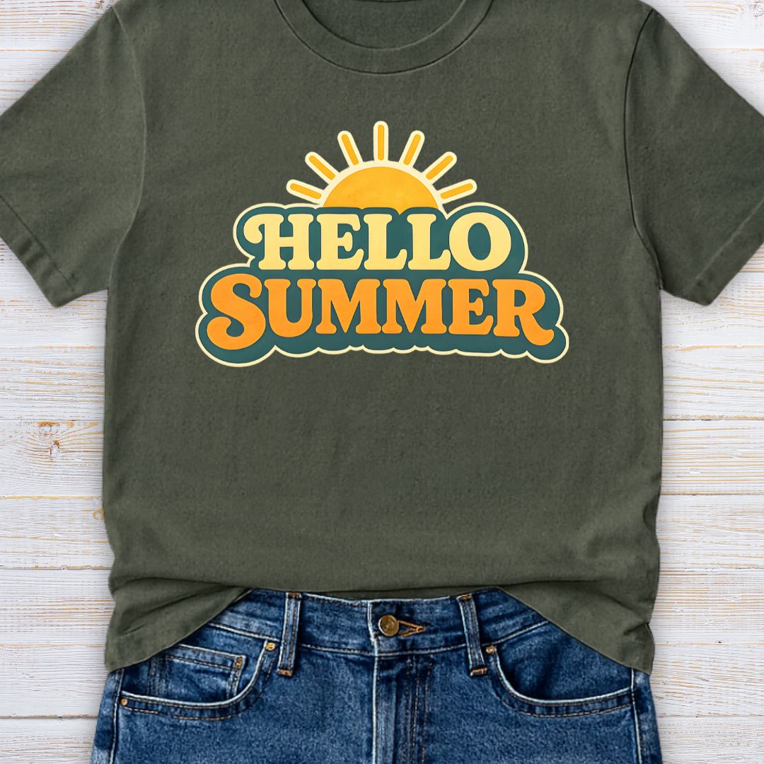 Hello Summer Teacher T-Shirt - teachngear