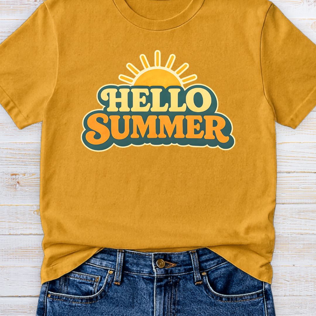 Hello Summer Teacher T-Shirt - teachngear
