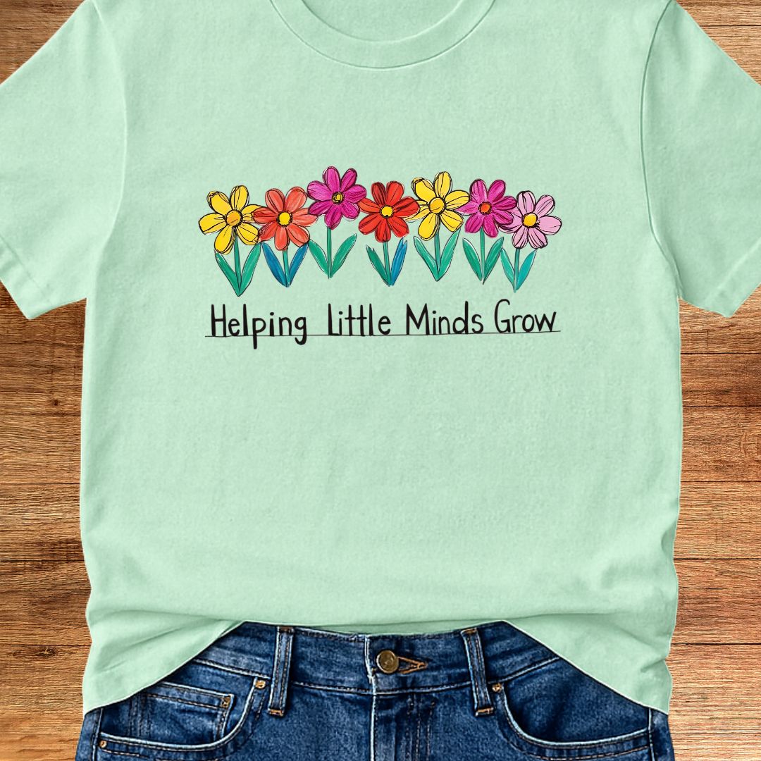 Helping Little Minds Teacher T-Shirt - teachngear
