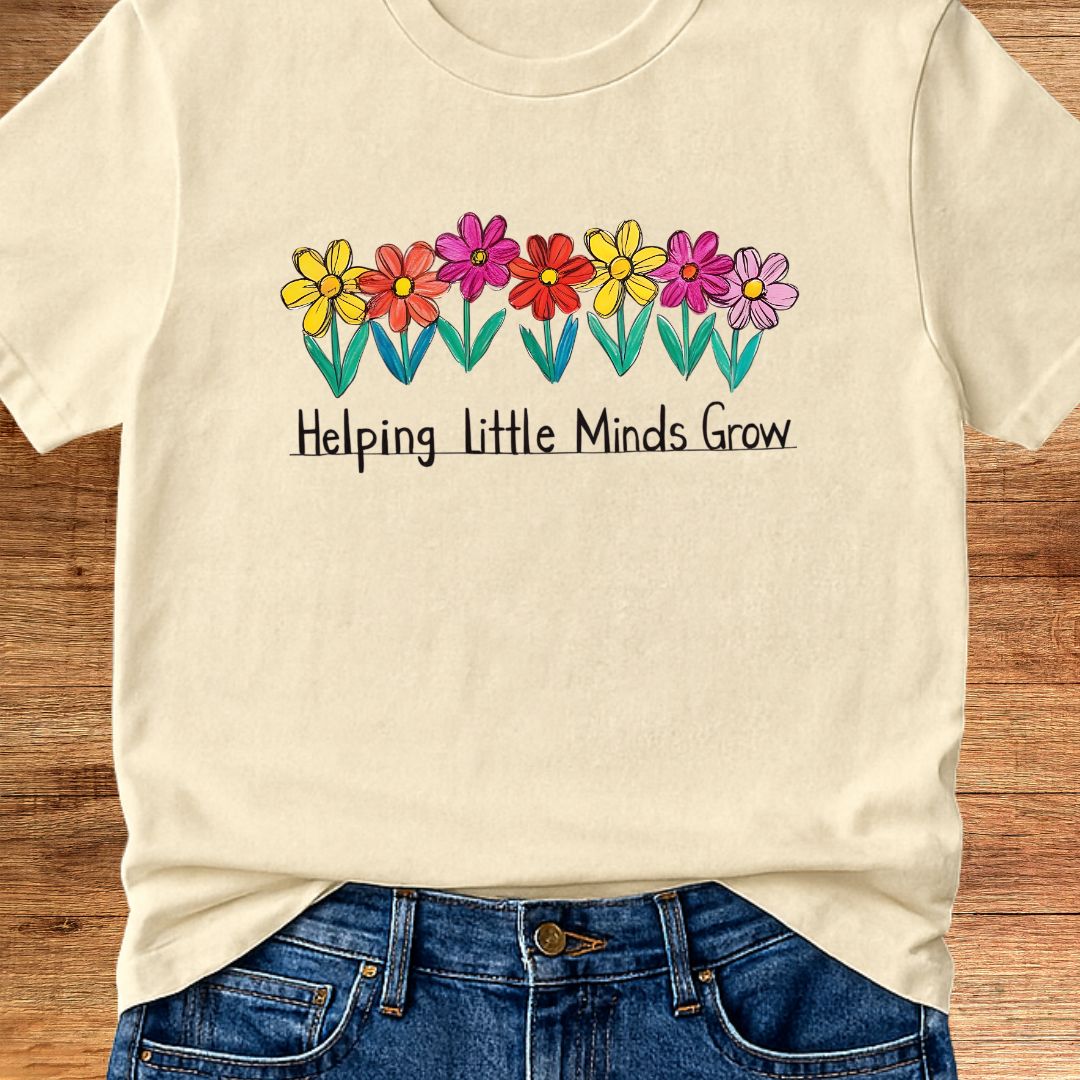 Helping Little Minds Teacher T-Shirt - teachngear