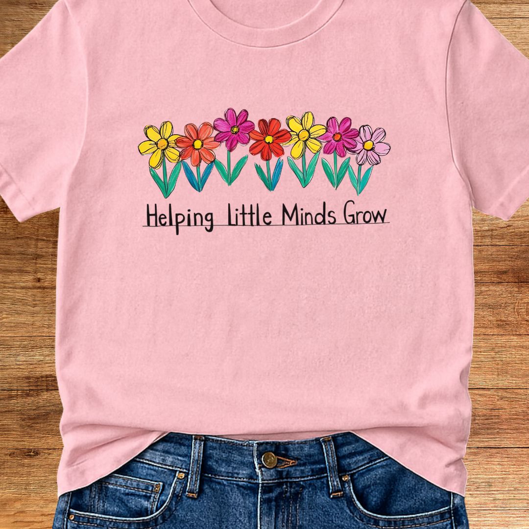 Helping Little Minds Teacher T-Shirt - teachngear