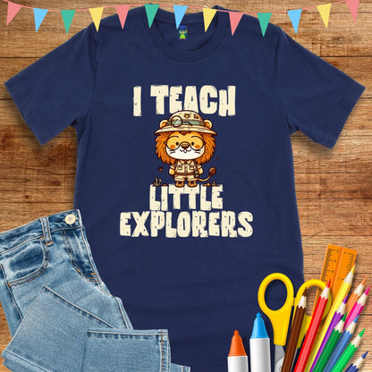 I Teach Little Explorers Teacher T-Shirt - teachngear