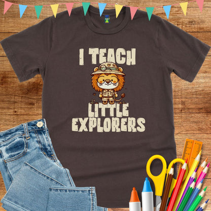 I Teach Little Explorers Teacher T-Shirt - teachngear
