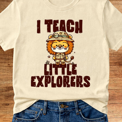 I Teach Little Explorers Teacher T-Shirt - teachngear
