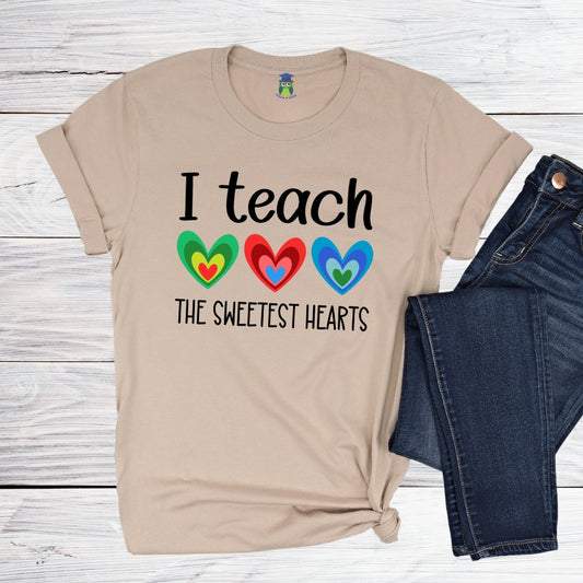 I Teach the Sweetest Hearts Teacher Shirt - teachngear