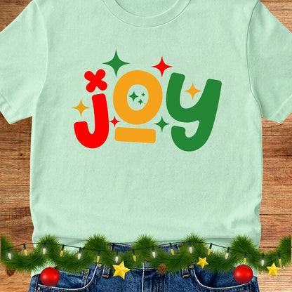 Joy Christmas Teacher Shirt - teachngear
