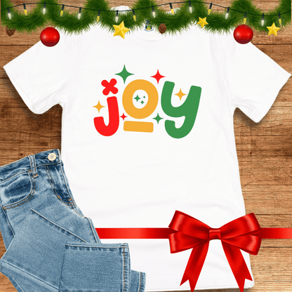 Joy Christmas Teacher Shirt - teachngear