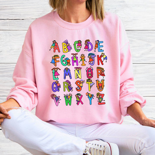 Kiddies Alphabet Teacher Sweatshirt - teachngear