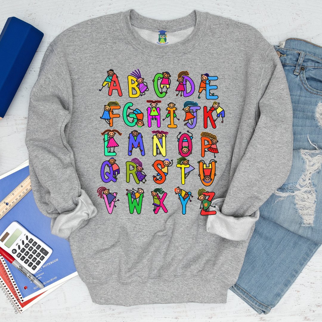 Kiddies Alphabet Teacher Sweatshirt - teachngear