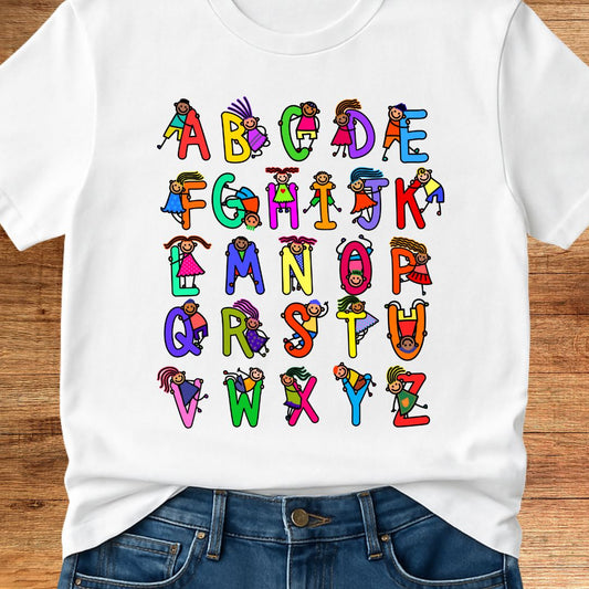 Kiddies Alphabet Teacher T-Shirt - teachngear