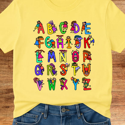 Kiddies Alphabet Teacher T-Shirt - teachngear
