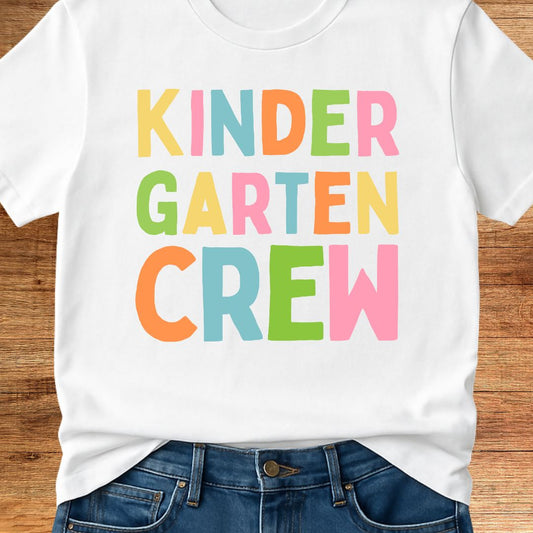 Kindergarten Crew Teacher T-Shirt - teachngear