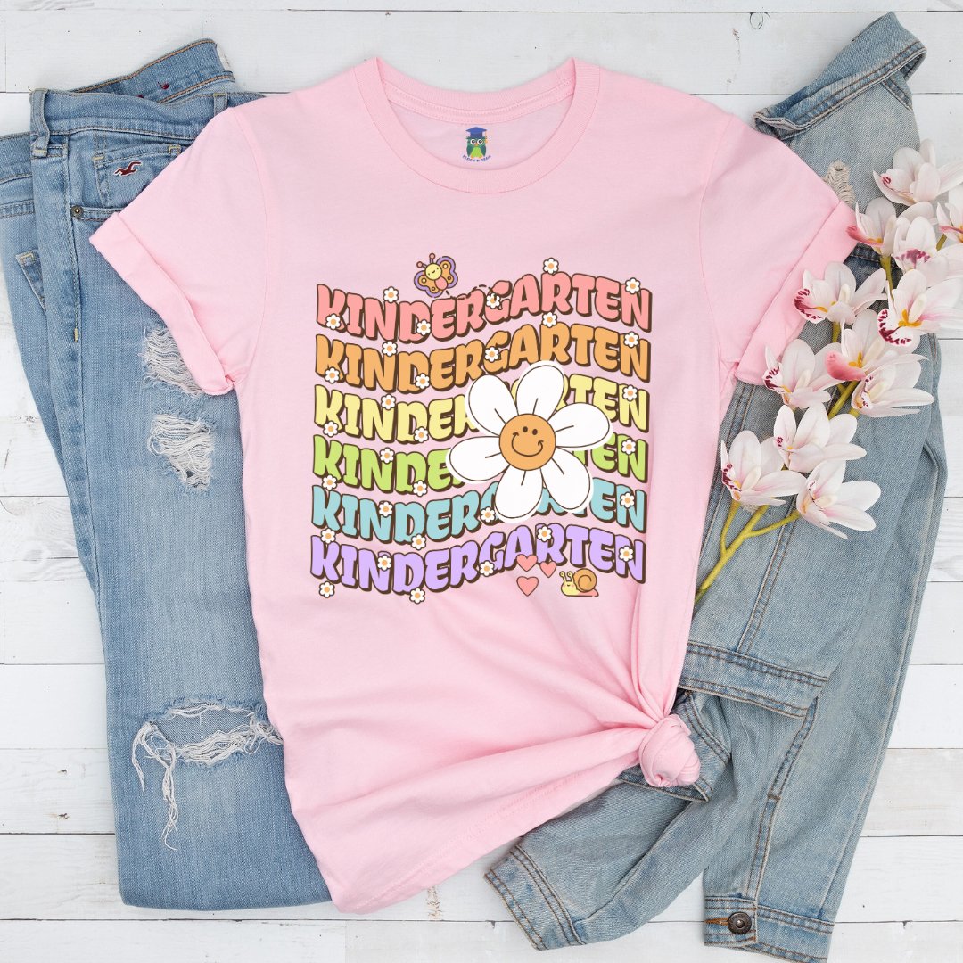 Kindergarten Daisy Teacher Shirt - teachngear