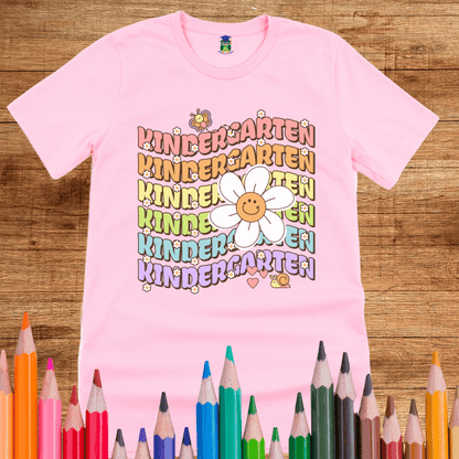 Kindergarten Daisy Teacher Shirt - teachngear