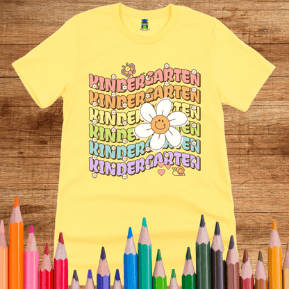 Kindergarten Daisy Teacher Shirt - teachngear