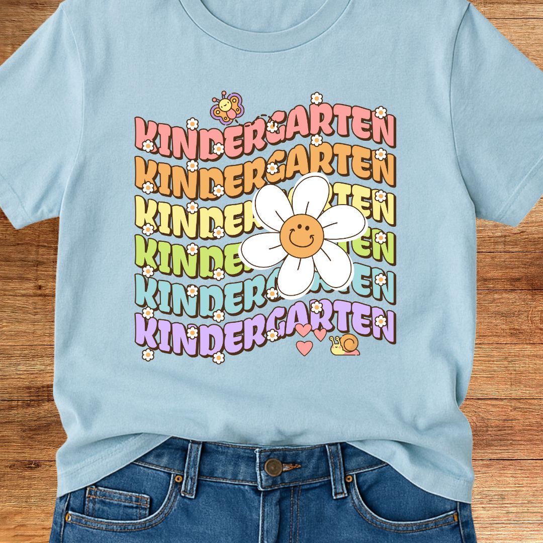 Kindergarten Daisy Teacher T-Shirt - teachngear