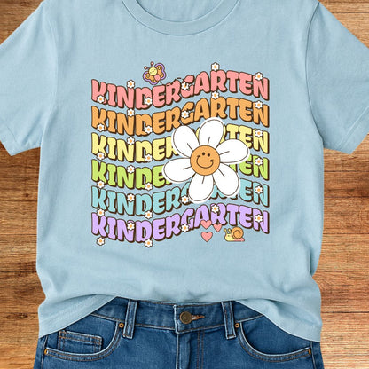Kindergarten Daisy Teacher T-Shirt - teachngear