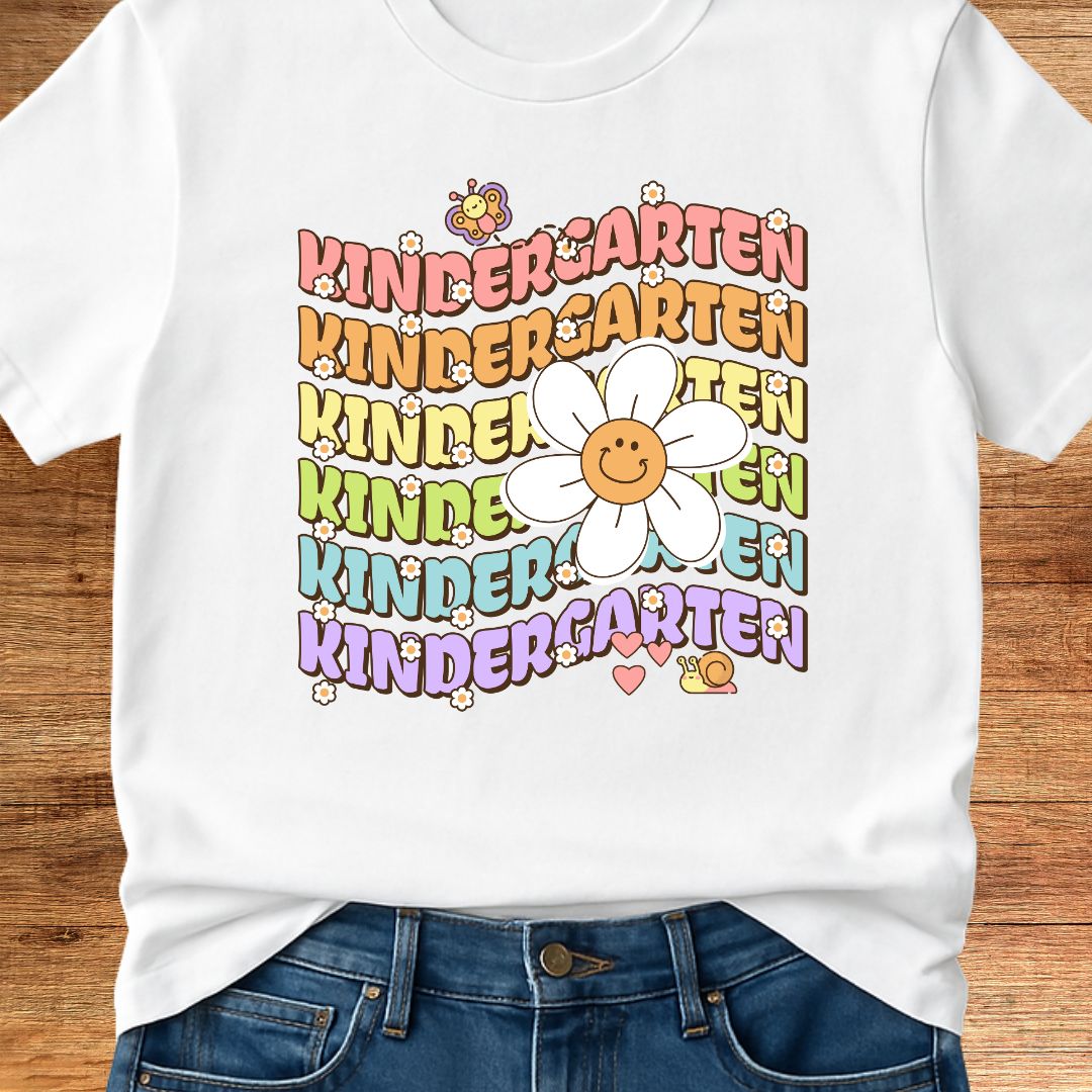 Kindergarten Daisy Teacher T-Shirt - teachngear