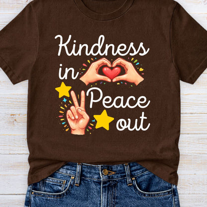 Kindness In Peace Out Teacher T-Shirt - teachngear