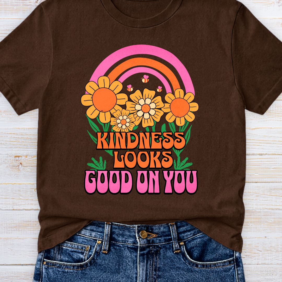 Kindness Looks Good on You 2 Teacher T-Shirt - teachngear