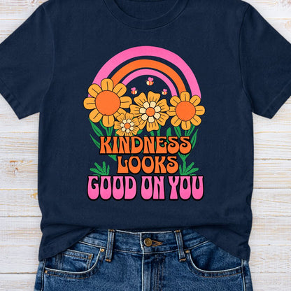 Kindness Looks Good on You 2 Teacher T-Shirt - teachngear
