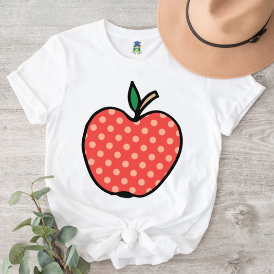 Large Spotty Apple Teacher Shirt - teachngear