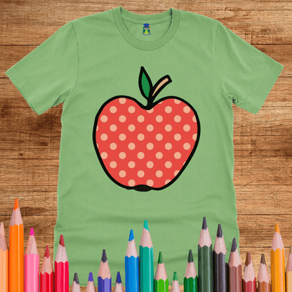 Large Spotty Apple Teacher Shirt - teachngear
