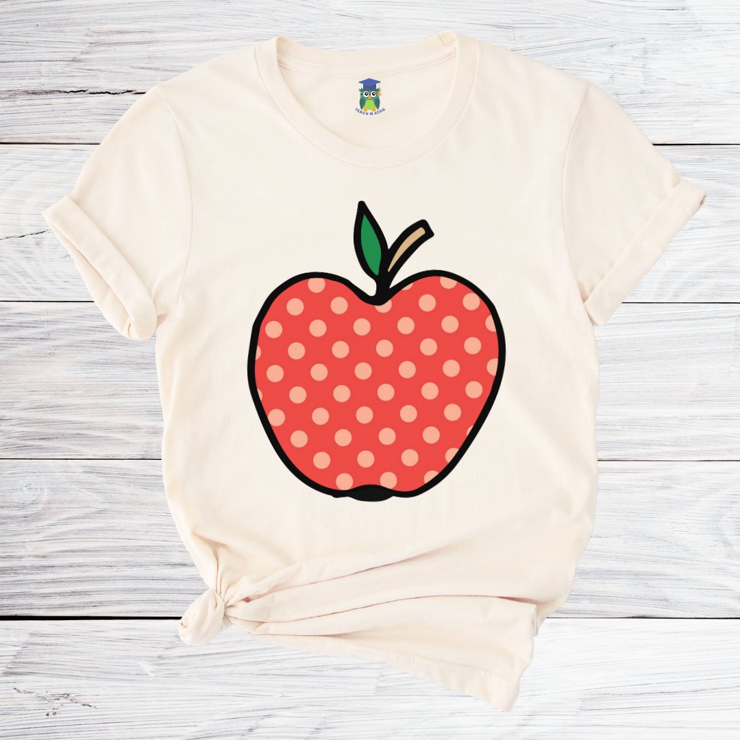 Large Spotty Apple Teacher Shirt - teachngear