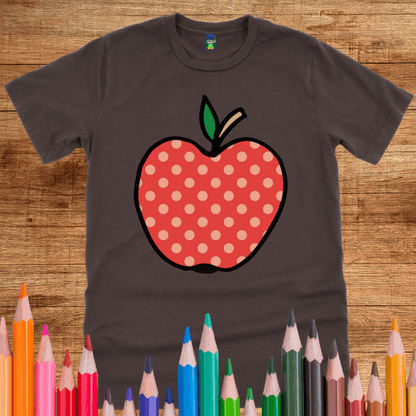 Large Spotty Apple Teacher Shirt - teachngear