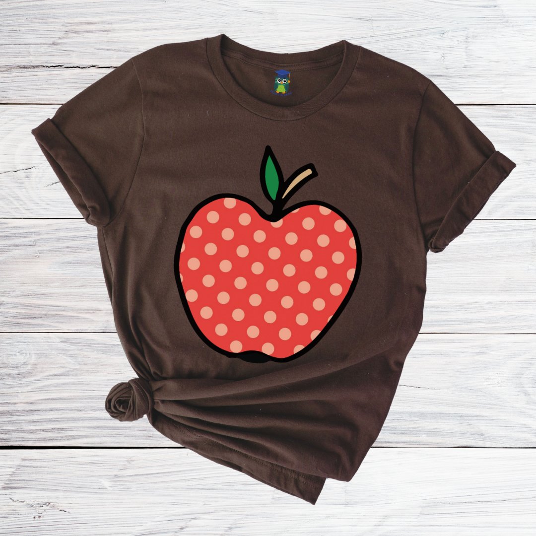 Large Spotty Apple Teacher Shirt - teachngear