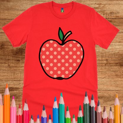 Large Spotty Apple Teacher Shirt - teachngear