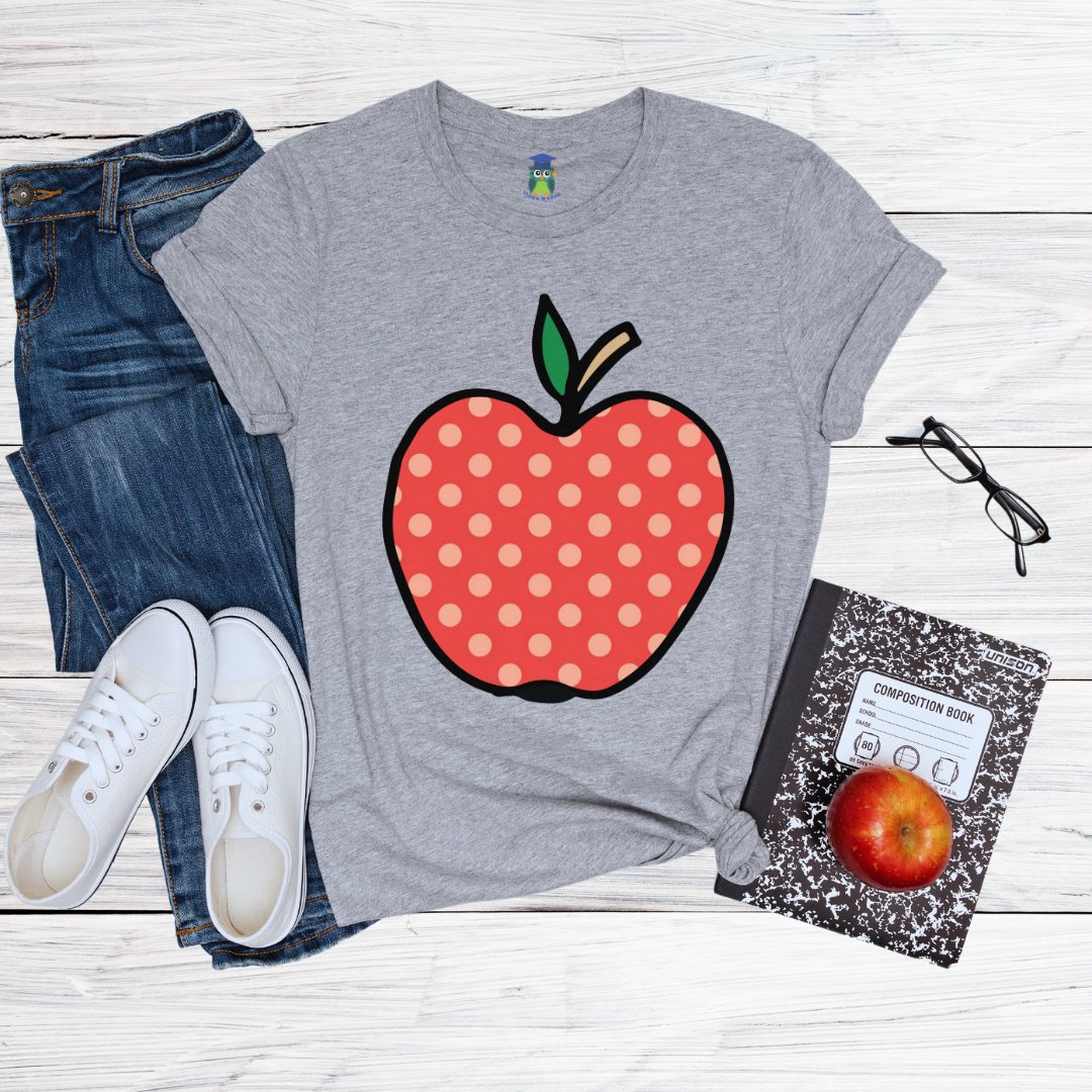 Large Spotty Apple Teacher Shirt - teachngear