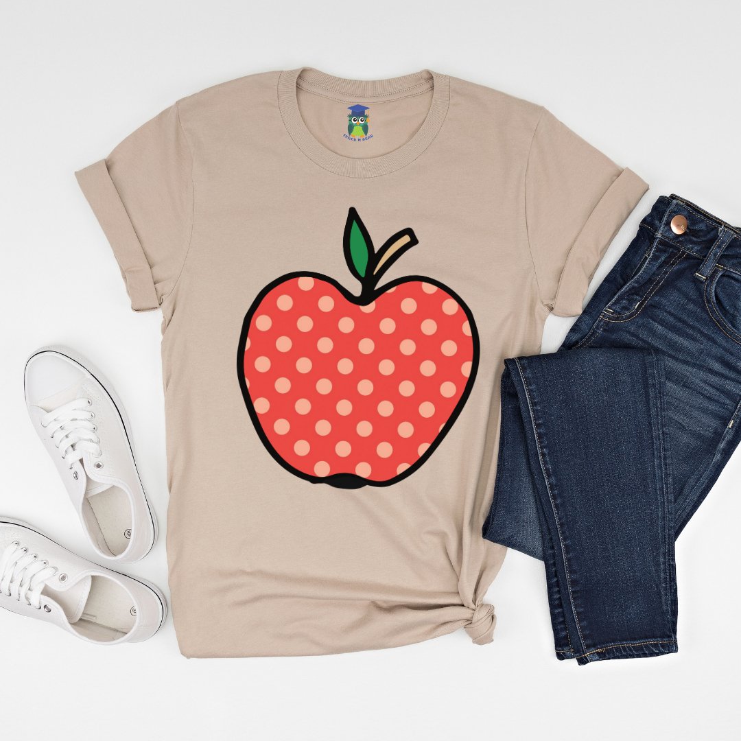 Large Spotty Apple Teacher Shirt - teachngear