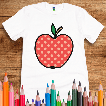 Large Spotty Apple Teacher Shirt - teachngear