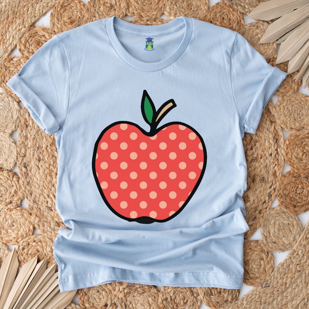 Large Spotty Apple Teacher Shirt - teachngear