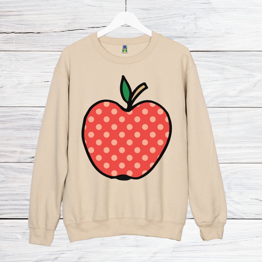 Large Spotty Apple Teacher Sweatshirt - teachngear