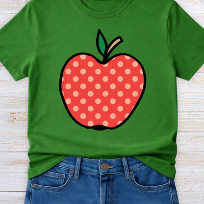 Large Spotty Apple Teacher T-Shirt - teachngear