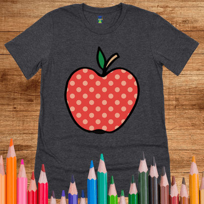 Large Spotty Apple Teacher T-Shirt - teachngear